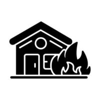 House On Fire Vector Icon