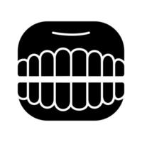 icono de vector de dentadura postiza