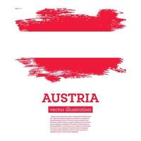 Austria Flag with Brush Strokes. Independence Day. vector