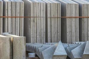 Precast concrete stairs in element stock ready for transport photo