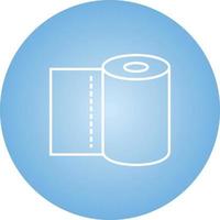 Beautiful Tissue Roll Line Vector Icon