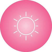 Beautiful Sun Line Vector Icon