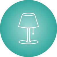 Beautiful Line Table lamp Vector Icon