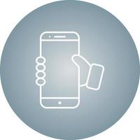 Beautiful Holding Phone Line Vector Icon