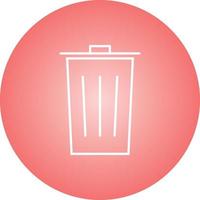 Beautiful Dustbin Line Vector Icon