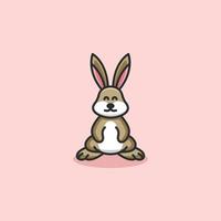 CUTE RABBIT CONCEPT LOGO DESIGN vector