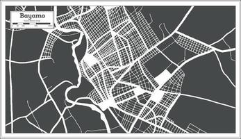 Bayamo Cuba City Map in Retro Style. Outline Map. vector