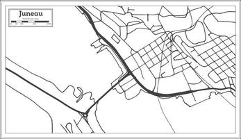 mapa de la ciudad de juneau usa en estilo retro. esquema del mapa. vector