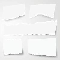 Set of Different Torn Paper Shapes. vector