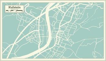 Kufstein Austria City Map in Retro Style. Outline Map. vector