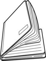 Book Doodle Vector Illustration Line Art Style