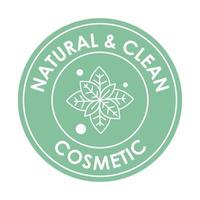 cosmética natural y limpia con ingredientes ecológicos vector