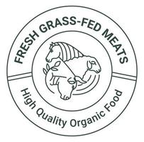 Fresh grass fed meats, high quality organic vector