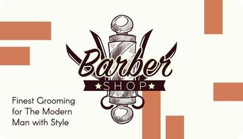 Barber shop, finest grooming for modern men vector