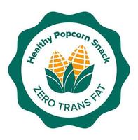 Healthy organic non gmo popcorn kernels labels vector