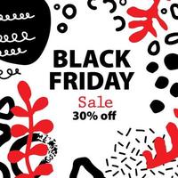 Black Friday modern promotion web banner vector