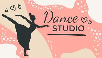 Dance studio or ballet school classes and lessons vector