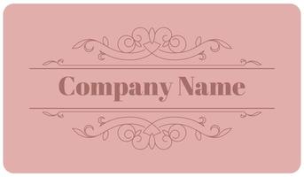 Elegant business card with company name vector