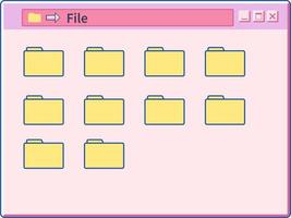 Interface of window, application or screen files vector