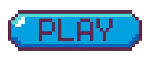 Button for starting game, clicking play vector