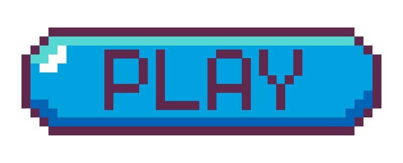 Start game one or two players option pixel design Vector Image