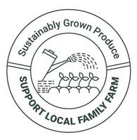 productos cultivados de forma sostenible, apoyo a la granja local vector