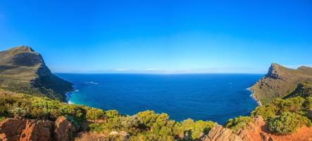 Panoramic view of the coastal road from the Cape of Good Hope towards Cape Town photo