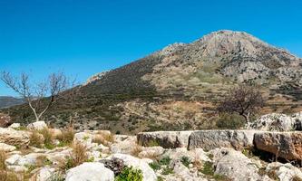 paisaje vista panorámica de la montaña en grecia foto