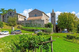 Street scene of the historic town Hum in Croatia during daytime photo