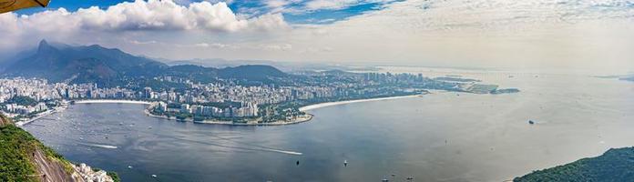 Panoramic view of the city and beaches from the observation deck on Sugarloaf Mountain in Rio de Janeiro photo