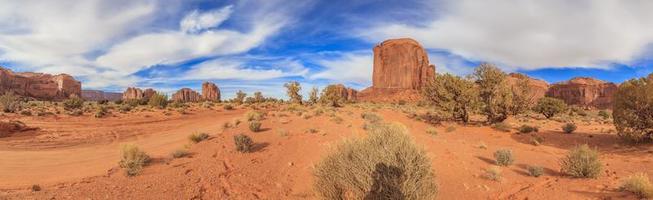 Panoramic picture of Monument Valley photo