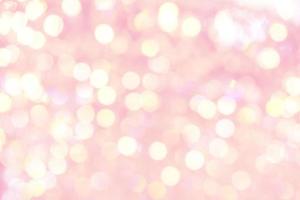 Abstract white bokeh and blur reflection lighting on pink background. photo