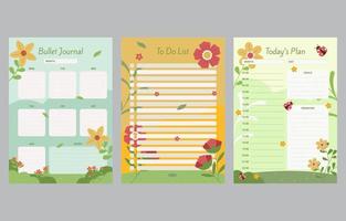 Spring Journal Template vector