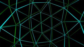 blaues grünes Netz Netz 3D-Bewegungshintergrund. hochwertige 4k-Aufnahmen video