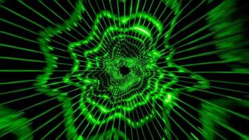 green neon sci fi tunnel vj loop motion graphic templete. High quality 4k footage video