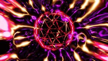 Energie brillante Kugel in Lichtströmen vj Schleife 3D-Hintergrund. hochwertige 4k-Aufnahmen
