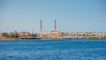 many ships in the Hkrgada Marina in the Red Sea photo