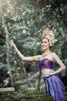 Thai women in national costume4 photo