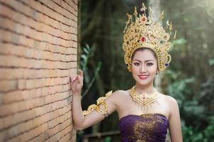 Thai women in national costume 3 photo