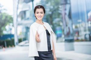 Beautiful business woman doing portrait photo