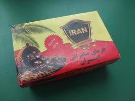 KYIV, UKRAINE - JANUARY 15, 2023 Dried sweet natural dates from Iran photo