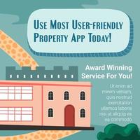 Property app, user friendly applications banner vector