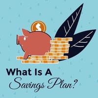qué es un plan de ahorro, banner de control de presupuesto vector