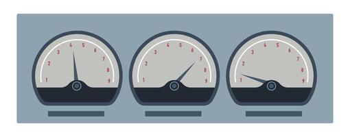 Panel with arrow and lines, speedometers vector