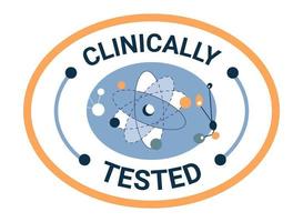 Clinically tested, product label or emblem vector