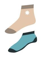 Ankle length socks, men and women clothes vector