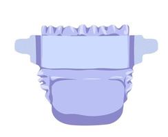 Diaper for baby, view from back, cloth underwear vector