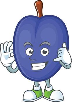 vector de fruta de ciruela