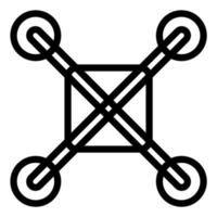 frame drone and quadcopter icon outline vector