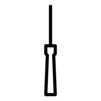 screwdriver tool and utensil icon outline vector